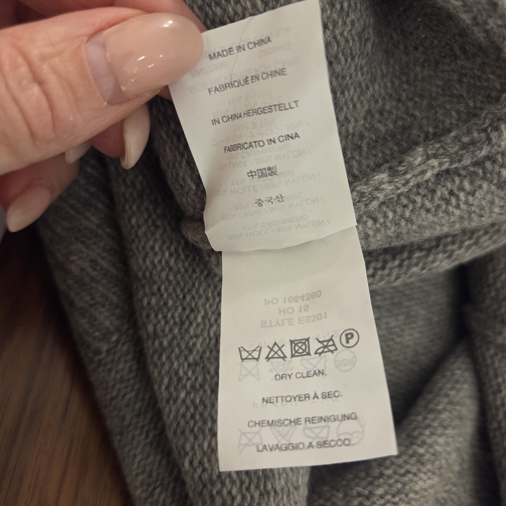 J. Crew Wool Cashmere Blend Turtleneck Sweater Heather Gray, Size Small - Picture 13 of 13